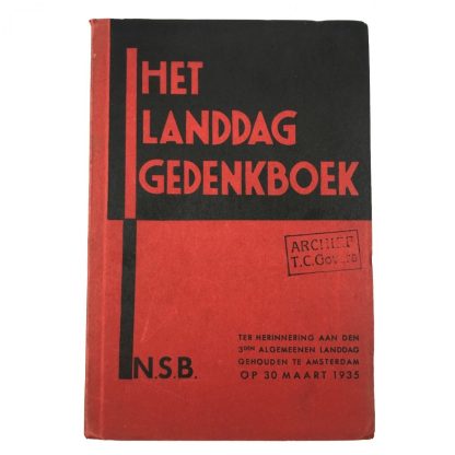 Original WWII Dutch NSB 3rd ‘Algemene Landdag Gedenkboek’