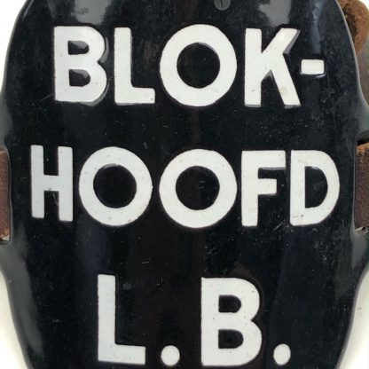 Original WWII Dutch ‘Luchtbeschermingsdienst’ arm shield Blokhoofd L.B.