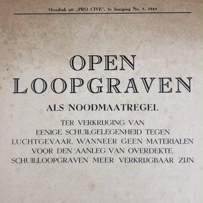 Original WWII Dutch booklet trenches ‘Open Loopgraven’