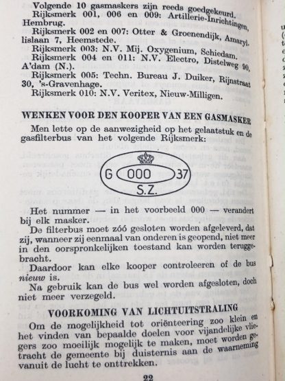 Original Pré 1940 Dutch ‘Luchtbescherming’ guide booklet