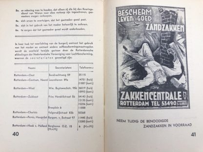 Original WWII Dutch ‘Luchtbeschermingsdienst’ booklet Rotterdam