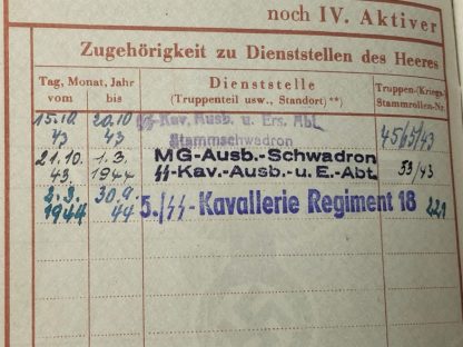 Original WWII German Waffen-SS KIA Wehrpass 8. SS-Kavallerie-Division ‘Florian Geyer’