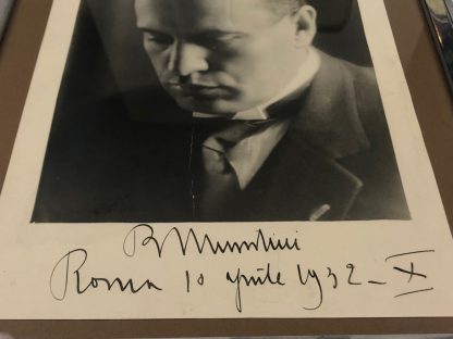 Original WWII Italian Benito Mussolini autograph