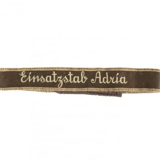 Original WWII German Kriegsmarine ‘Einsatzstab Adria’ cuff title