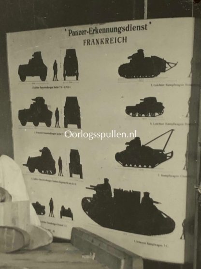 Original WWII German photo ‘Panzer-Erkennungsdienst Frankreich’ wooden tank models