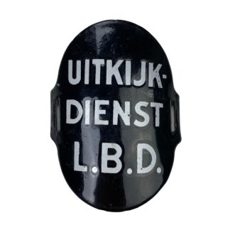 Original WWII Dutch ‘Luchtbeschermingsdienst’ arm shield Uitkijk Dienst