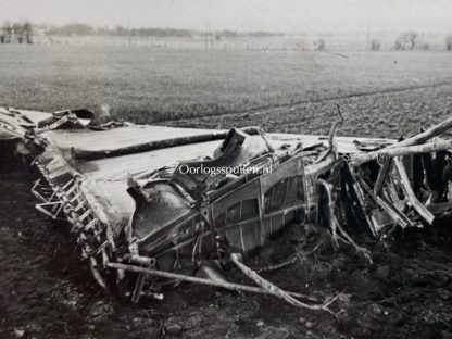 Original WWII German photos of crashed British airplane and KIA pilots