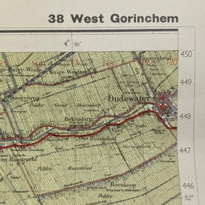 Original WWII German 'Truppenkarte' West-Gorinchem 1943