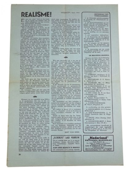 Original WWII Dutch youth collaboration newspaper – De Branding
