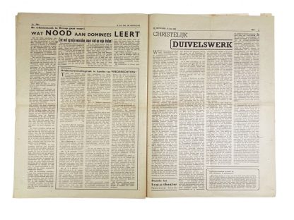 Original WWII Dutch collaboration newspaper – De Misthoorn