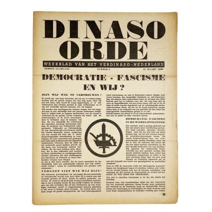 Original WWII Dutch collaboration newspaper – Dinaso Orde