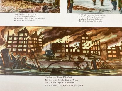 Original WWII German propaganda poster – Kampf um Rotterdam