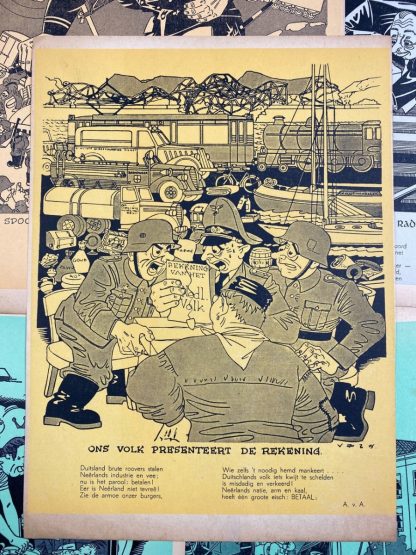 Original WWII Dutch liberation cartoons set
