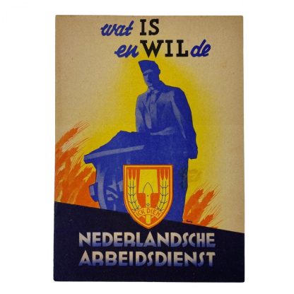 Original WWII Nederlandsche Arbeidsdienst booklet ‘wat IS en Wil de NAD’