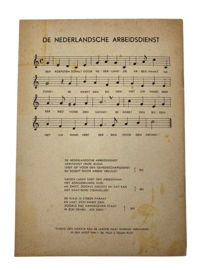 Original WWII Nederlandsche Arbeidsdienst booklet ‘wat IS en Wil de NAD’