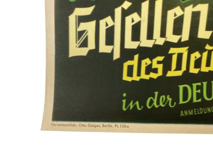 Original WWII German Deutsche Arbeitsfront poster
