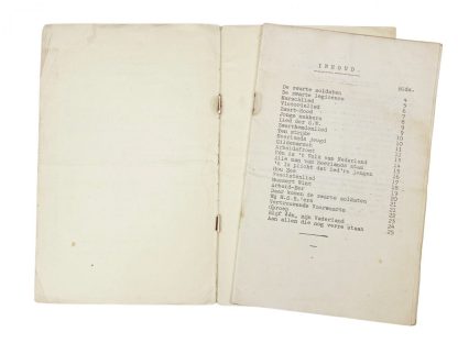 Original WWII Dutch NSB song booklet