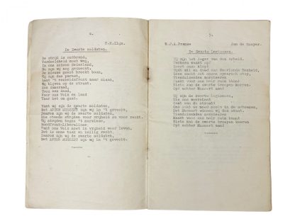 Original WWII Dutch NSB song booklet