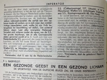 Original WWII Dutch collaboration magazine ‘Imperator’