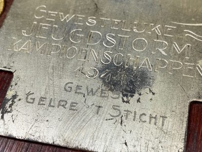 Original WWII Dutch Jeugdstorm sport plaque ‘Gewest Gelre ‘T Sticht’ 1944