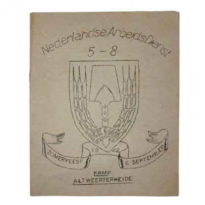 Original WWII Nederlandsche Arbeidsdienst booklet ‘Kamp Altweerterheide’