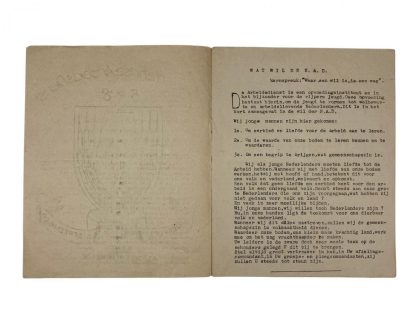 Original WWII Nederlandsche Arbeidsdienst booklet ‘Kamp Altweerterheide’