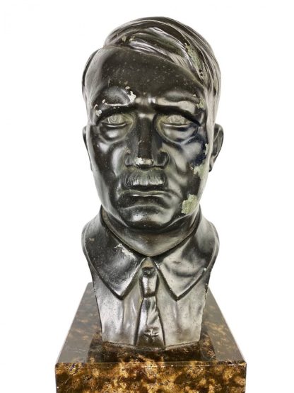Original WWII German Adolf Hitler buste on marble