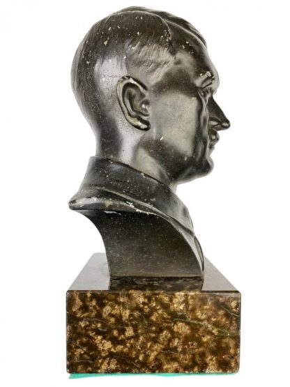 Original WWII German Adolf Hitler buste on marble