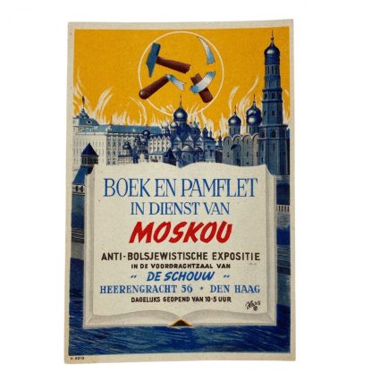 Original WWII Dutch NSB anti-bolshevism exhibition leaflet