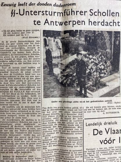 Original WWII Belgian collaboration newspaper 'Balming'