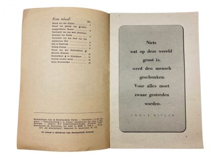 Original WWII Dutch Schalkhaar politie booklet