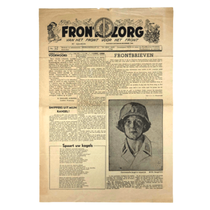 Original WWII Dutch Frontzorg newspaper