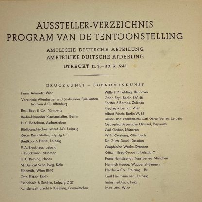 Original WWII German/Dutch Ambachtelijke kunst Duitsche afdeling Utrecht