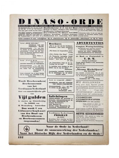 Original WWII Dutch collaboration newspaper – Dinaso Orde