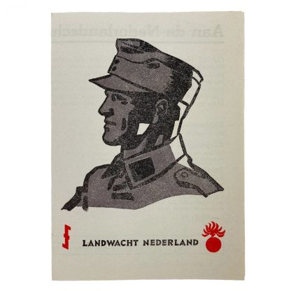 Original WWII Dutch 'Landwacht Nederland' flyer