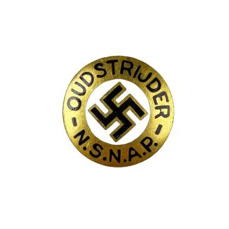 Original WWII Dutch NSNAP Oud Strijder buttonhole pin