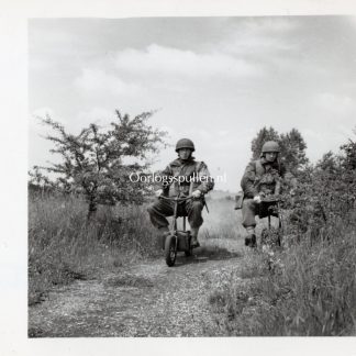 Original WWII British press photo ‘Airborne on Welbike’
