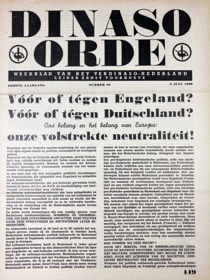 Original WWII Dutch collaboration newspaper – Dinaso Orde