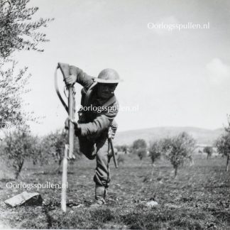 Original WWII British photo ‘Greek brigade troops practice with Bayonet charge’ 1943