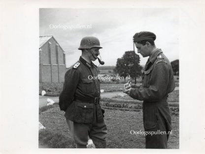 Original WWII British photo ‘British soldier in German uniform’ 1943