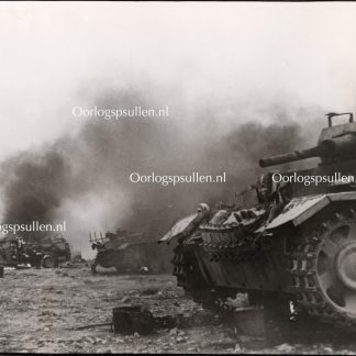 Original WWII British photo ‘Destroyed Afrikakorps in Libya’