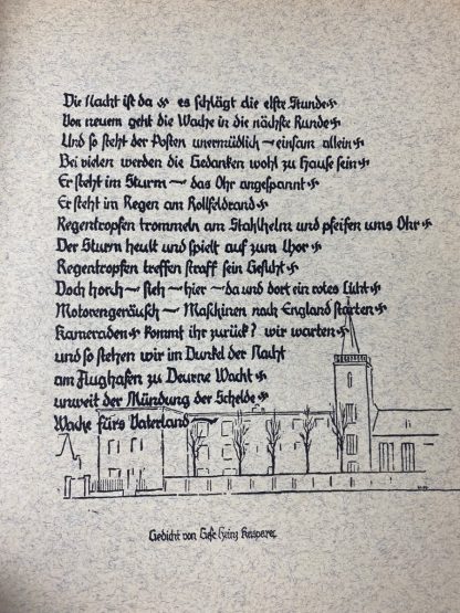 Original WWII German Christmas booklet Fliegerhorstkompanie Antwerpen