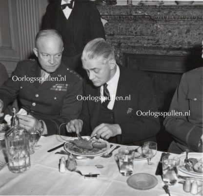 Original WWII British photo ‘General Eisenhower and Colonel the Rt Hon in Nuffield’ 1944