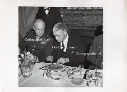 Original WWII British photo ‘General Eisenhower and Colonel the Rt Hon in Nuffield’ 1944