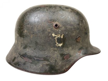 Original WWII German WH M35 camouflage helmet