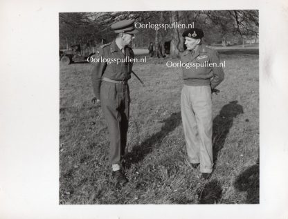 Original WWII British photo ‘Montgomery in conversation with Brigadier C.H. Norton at Chippenham Hall’ 1944