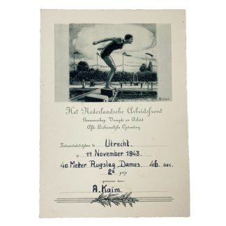 Original WWII Nederlandsche Arbeidsfront (NAF) citation