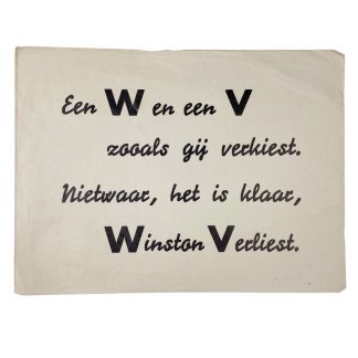 Original WWII Dutch NSB ‘Winston verliest’ poster