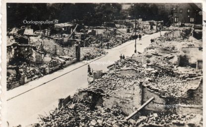 Original WWII Dutch photo 'destroyed town of Rhenen - Grebbeberg' May 1940