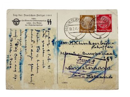 Original WWII German SS-Polizei post card ‘Amsterdam’